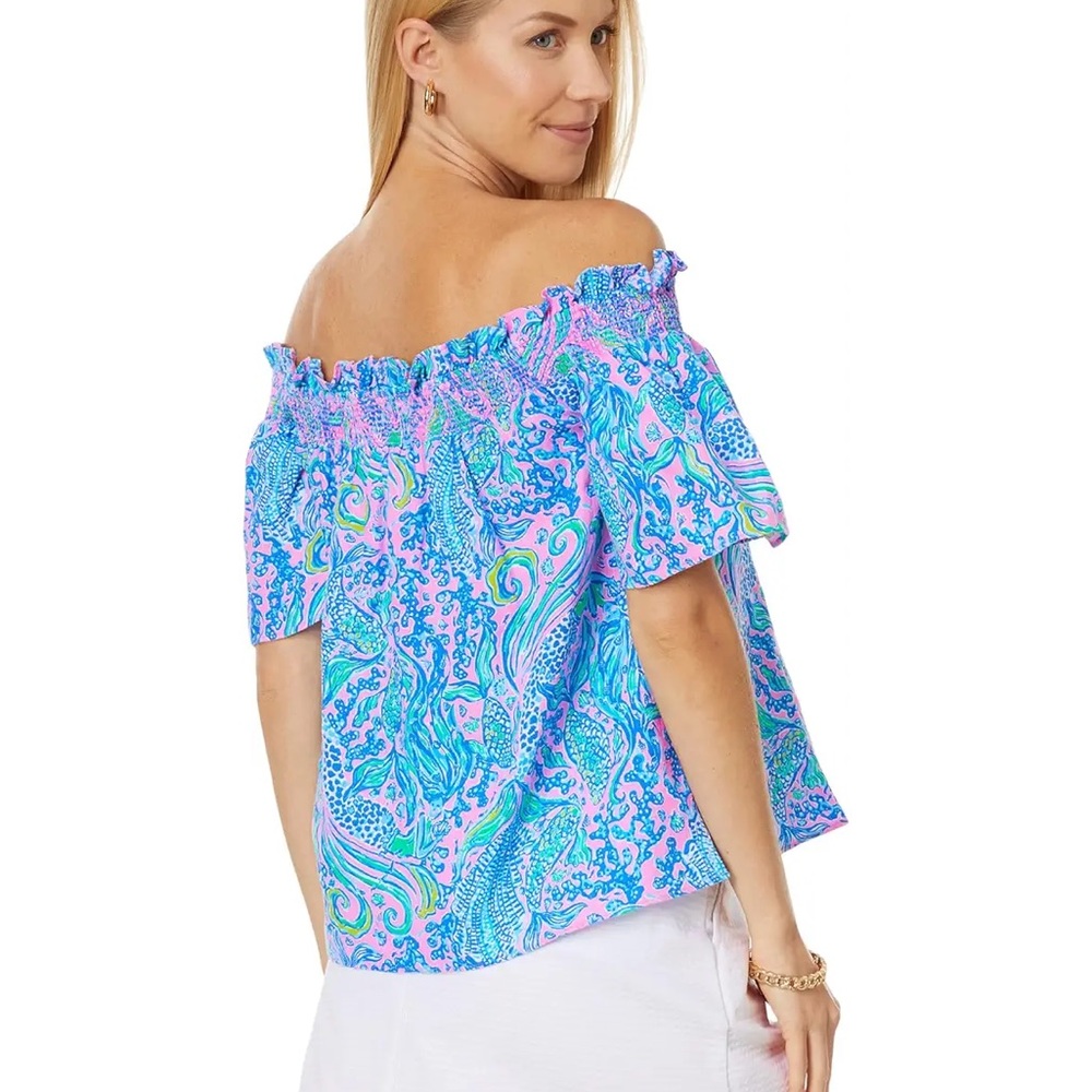 Lilly Pulitzer off the shoulder top - Picture 5 of 8
